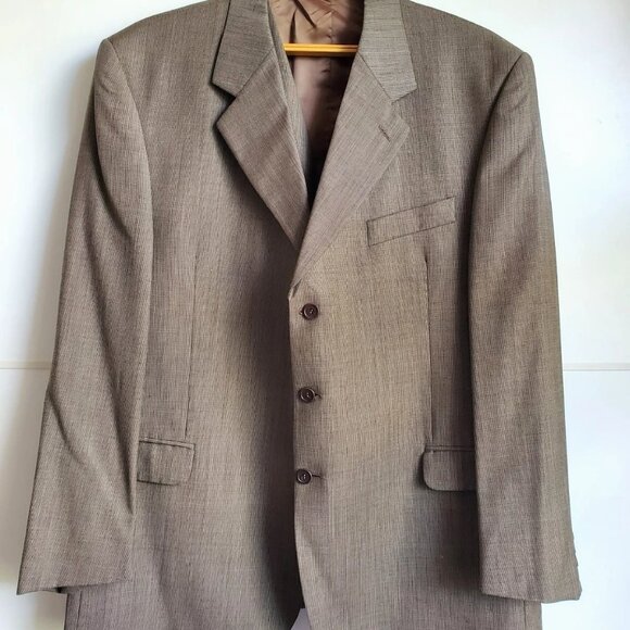 MEN'S BLAZER AND VEST SIZE R48 TODAY'S MAN MADE IN ITALY LIGHT OLIVE GREEN - Picture 3 of 14
